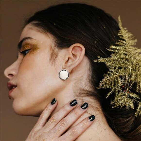 Boho White Stud Earring Set – 14 Pairs of Vintage Western-Inspired Earrings - Picture 5 of 7